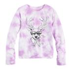 Girls 7-16 & Plus Size Mudd&reg; Graphic Pullover Sweatshirt, Size: 20 1/2, Brt Purple