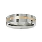 Lynx Stainless Steel Two Tone Band - Men, Size: 10, Silver