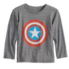 Toddler Boy Jumping Beans&reg; Marvel Captain American Scribble Shield Graphic Tee, Size: 5t, Grey
