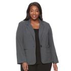 Plus Size Dana Buchman Solid Jacket, Women's, Size: 1xl, Grey Other