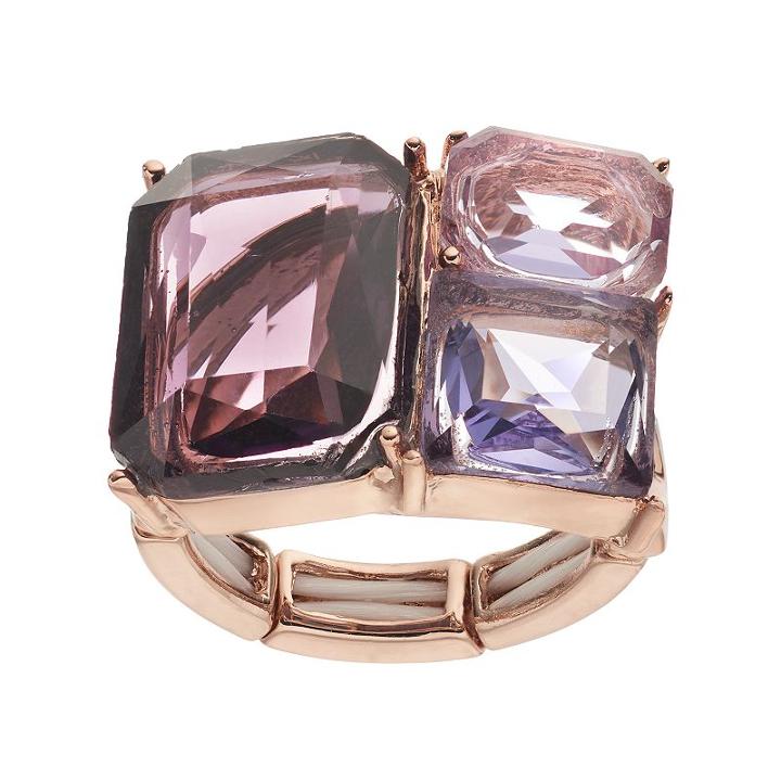 Jennifer Lopez Rectangular Stone Stretch Ring, Women's, Size: 7, Purple Oth