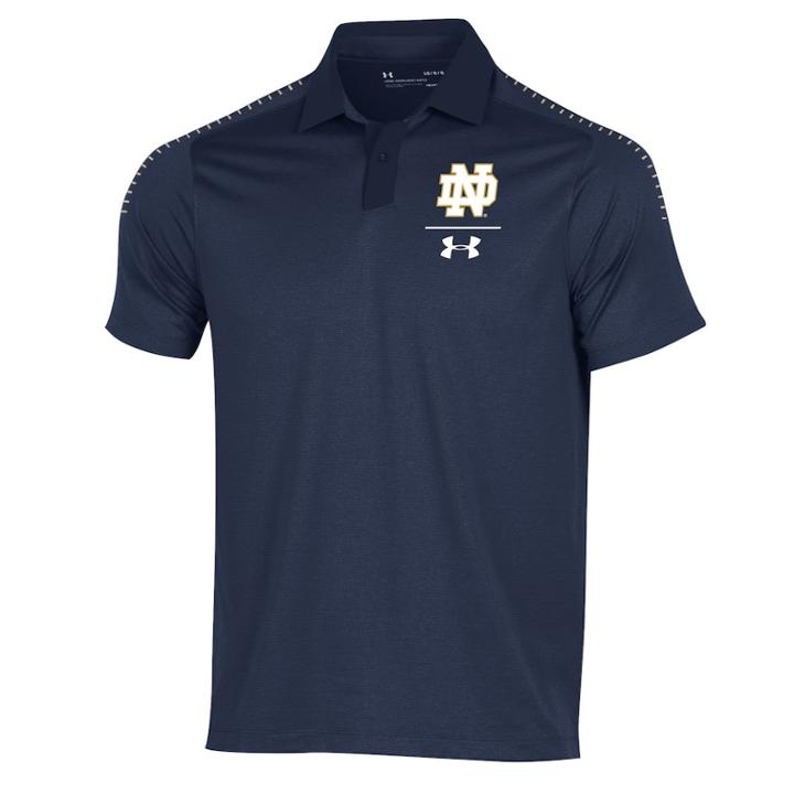 Men's Under Armour Notre Dame Fighting Irish Sideline Polo, Size: Medium, Blue (navy)
