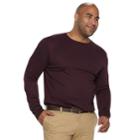 Big & Tall Croft & Barrow&reg; Classic-fit Easy-care Crewneck Tee, Men's, Size: M Tall, Drk Purple