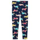 Girls 4-8 Carter's Dachshund Dog Leggings, Size: 6x, Turquoise