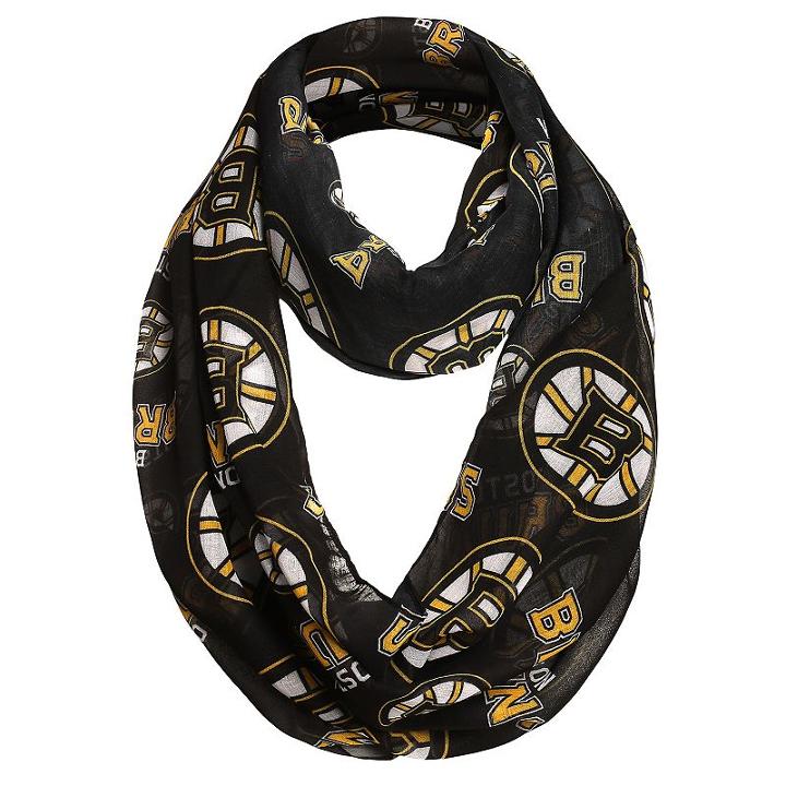 Forever Collectibles, Women's Boston Bruins Logo Infinity Scarf, Multicolor