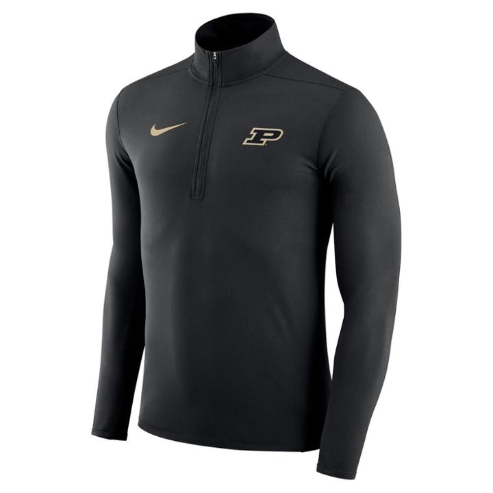 Men's Nike Purdue Boilermakers Dri-fit Element Pullover, Size: Xl, Black