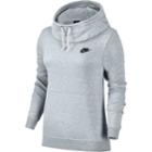 Women's Nike Sportswear Funnel Neck Pullover Hoodie, Size: Xl, Light Grey