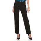 Women's Dana Buchman Pull-on Straight-leg Pants, Size: Small, Black