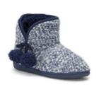 Women's Sonoma Goods For Life&reg; Bubble Knit Pom-pom Bootie Slippers, Size: Small, Blue