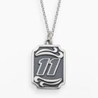 Insignia Collection Nascar Denny Hamlin Sterling Silver 11 Pendant, Adult Unisex, Size: 18, Grey