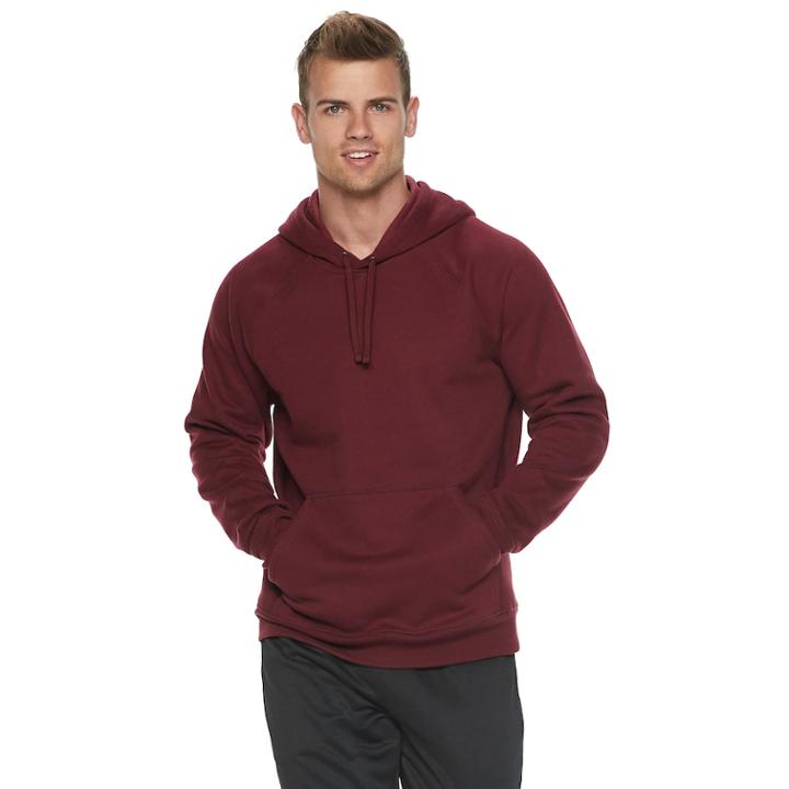 Men's Tek Gear&reg; Ultra Soft Fleece Pull-over Hoodie, Size: Small, Dark Red