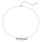 Lc Lauren Conrad Simulated Crystal Flower Necklace, Women's, Silver