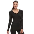 Women's Jockey Softwear Lace Long Sleeve Top, Size: Medium, Grey (charcoal)