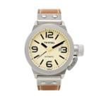 Tw Steel Men's Canteen Leather Automatic Watch - Cs15, Beig/khaki