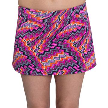 Women's Dolfin Printed Swim Skirt, Size: Small, Multi Kaleido Pink