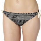 In Mocean Sadie Crochet Bikini Bottoms, Size: Large, Black