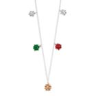 Long Bow Charm Necklace, Women's, Multicolor