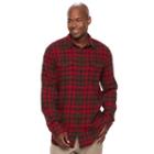 Big & Tall Sonoma Goods For Life&trade; Supersoft Stretch Flannel Shirt, Men's, Size: 3xl Tall, Med Brown