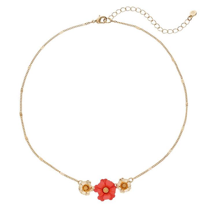 Lc Lauren Conrad Pink Flower Necklace, Women's