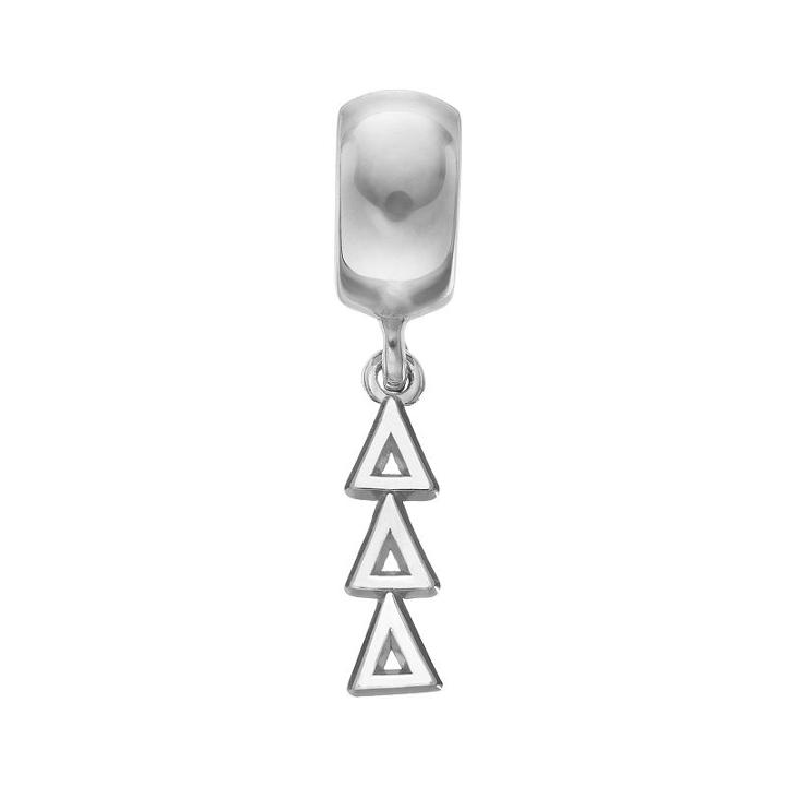 Logoart Sterling Silver Delta Delta Delta Sorority Charm, Women's, Grey