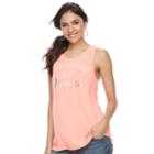 Women's Apt. 9&reg; Graphic Tank, Size: Small, Brt Orange
