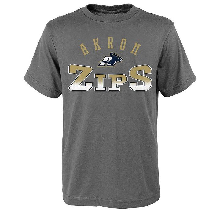 Boys 8-20 Akron Zips Fade Tee, Boy's, Size: L(14/16), Grey (charcoal)