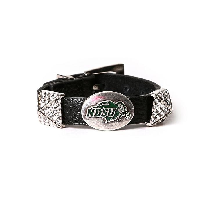Women's North Dakota State Bison Pyramid Bracelet, Brown