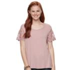 Juniors' Liberty Love Lace Tee, Teens, Size: Xl, Pink Other