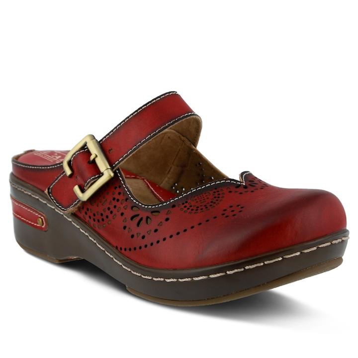 L'artiste By Spring Step Aneria Women's Clogs, Size: 35, Red