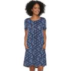 Women's Sonoma Goods For Life&trade; Keyhole Sleep Shirt, Size: Medium, Blue