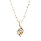 Sirena Collection 14k Gold 1/4-ct. T.w. Round-cut Diamond Solitaire Swirl Pendant, Women's, White