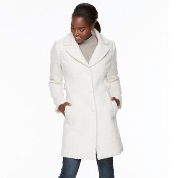 Women's Gallery Wool Blend Coat, Size: Small, White