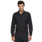 Men's Apt. 9&reg; Modern-fit Plaid Brushed Flannel Button-down Shirt, Size: Xl, Black