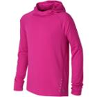 Girls 7-16 New Balance Long Sleeve Hooded Performance Tee, Girl's, Size: Large, Med Pink