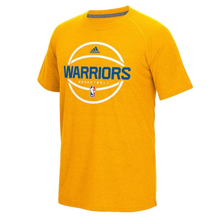 Men's Adidas Golden State Warriors Pre-game Ball Tee, Size: Large, Yellow