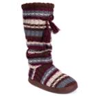 Women's Muk Luks Gloria Knit Tall Boot Slippers, Size: Large, Red