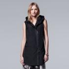 Women's Simply Vera Vera Wang Asymmetrical Vest, Size: Medium, Black