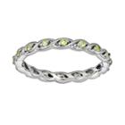 Stacks And Stones Sterling Silver Peridot Stack Ring, Women's, Size: 10, Yellow
