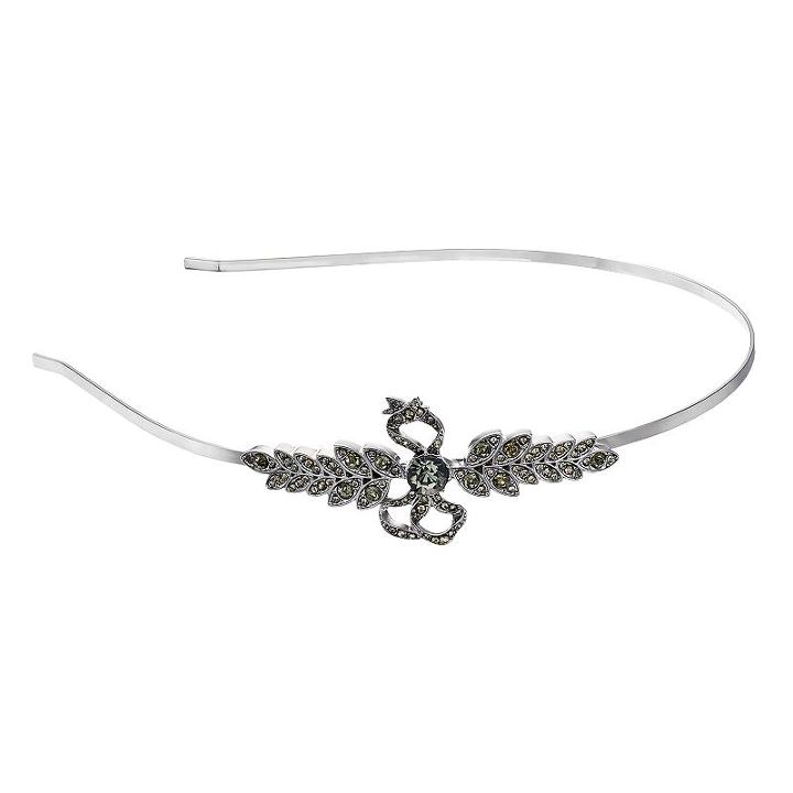 Simply Vera Vera Wang Leafy Bow Headband, Women's, Black