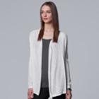 Women's Simply Vera Vera Wang Open Stitch Cardigan, Size: Small, White