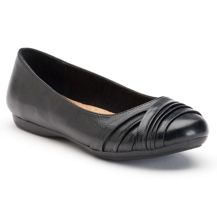 Croft & Barrow&reg; Women's Comfort Ballet Flats, Size: 7, Black