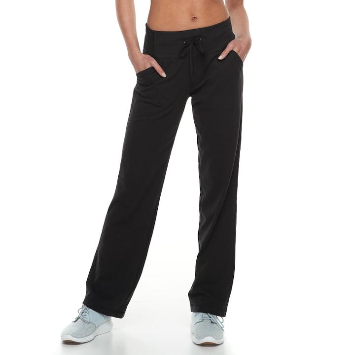 Petite Tek Gear&reg; Patch Pocket Sweatpants, Women's, Size: Pxl Short, Black
