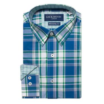 Men's Nick Dunn Modern-fit Gingham Plaid Dress Shirt, Size: M-34/35, Ovrfl Oth