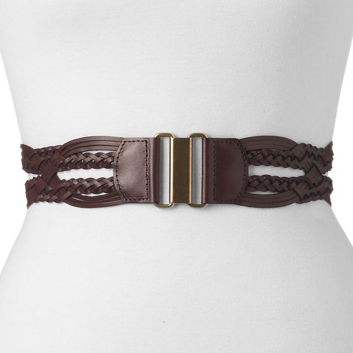 Women's Sonoma Goods For Life&trade; Braided Stretch Belt, Size: M-l, Dark Brown