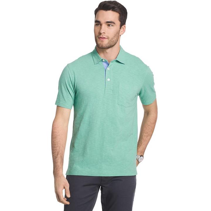 Men's Izod Wellfleet Classic-fit Slubbed Polo, Size: Xl, Green Oth