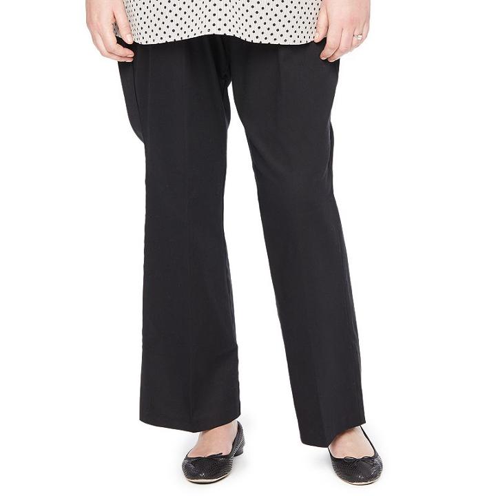 Plus Size Maternity Oh Baby By Motherhood&trade; Secret Belly Panel&trade; Twill Bootcut Pants, Women's, Size: 3xl, Black
