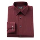 Men's Apt. 9&reg; Slim-fit Dobby Textured Easy-care Dress Shirts, Size: 15.5-32/33, Dark Red