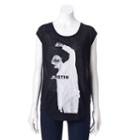 Women's Rock & Republic&reg; Justin Bieber Graphic Tee, Size: Large, Black
