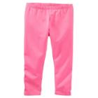 Girls 4-6x Oshkosh B'gosh&reg; Garment-dyed Solid Capri Leggings, Girl's, Size: 4, Pink