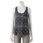 Juniors' My Michelle Zipper Accent Tank Top, Girl's, Size: Large, Dark Blue